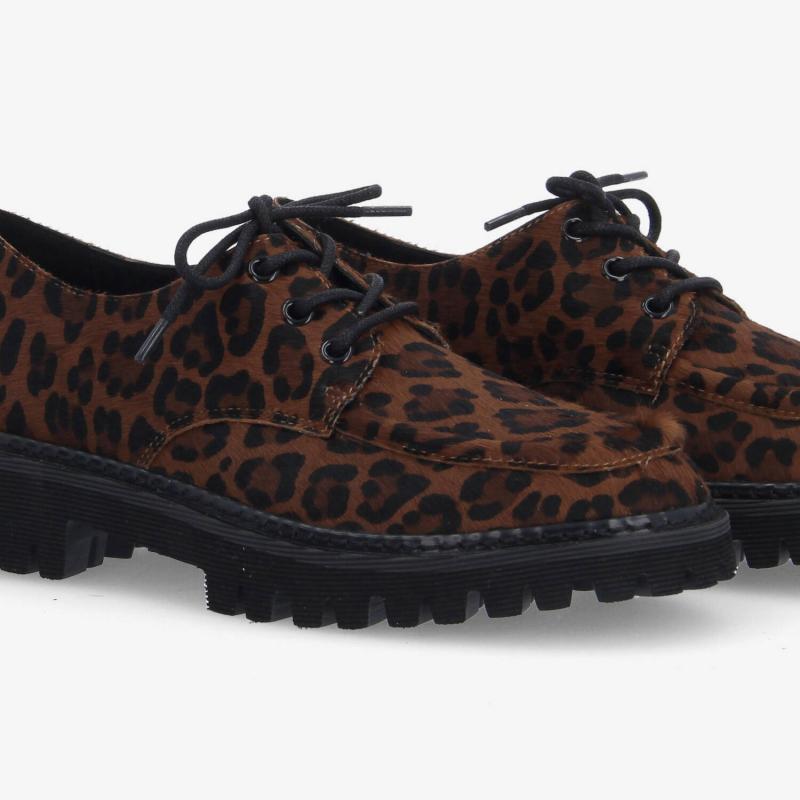 MYSEN PLT LACES W - PONY LEO - MARRON